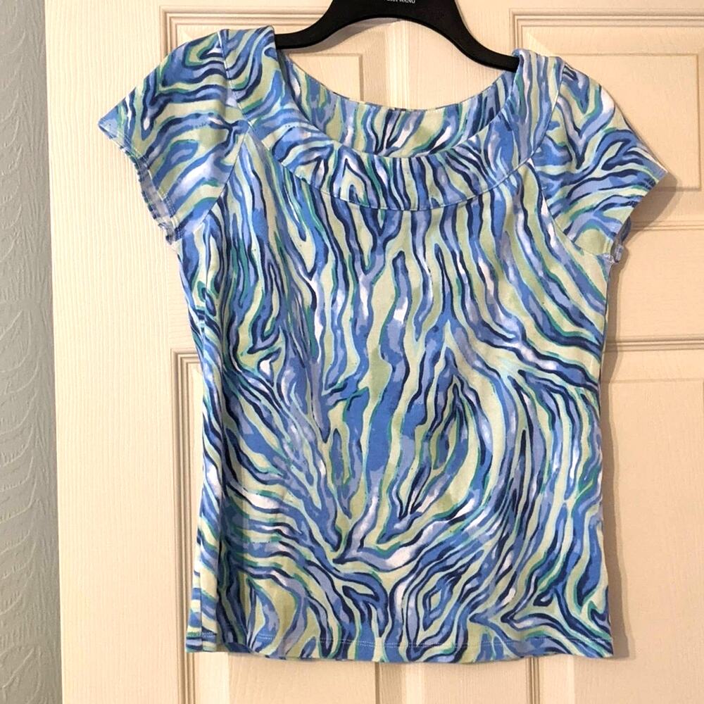 Blue & Green Medium Top Rafaella